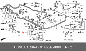 Тормозной шланг 01465S6D000 HONDA