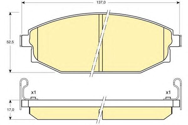 Комплект тормозных колодок, диско 6132329 GIRLING