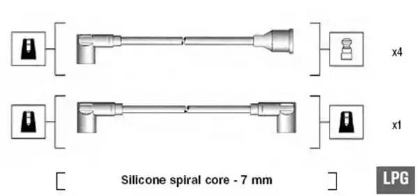 Ккомплект проводов зажигания 941095410587 MAGNETI MARELLI