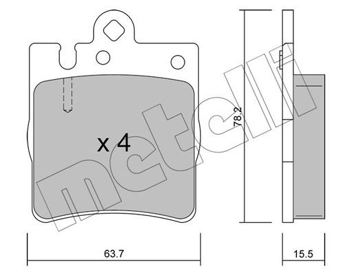 Комплект тормозных колодок, диско 22-0344-0 METELLI