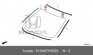 Клипса крепежная 91568TF0003 HONDA