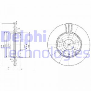 Тормозной диск BG3531 DELPHI